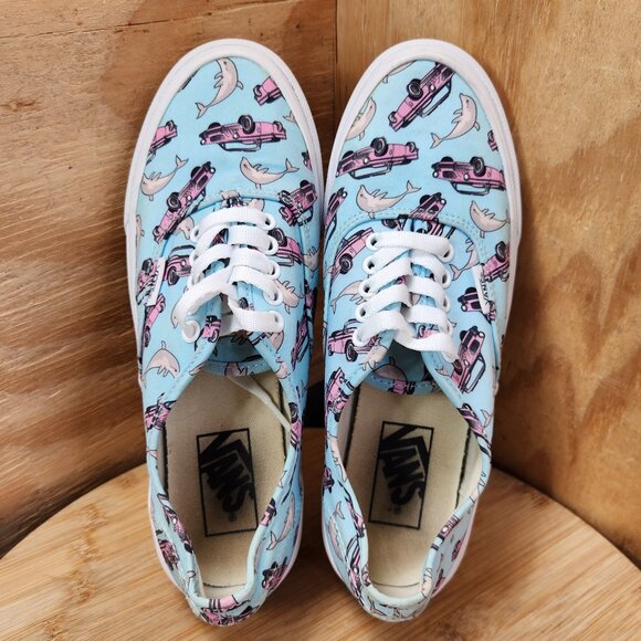 Vans Authentic Womens Dolphins and Cars Casual Canvas Sneakers Size 7 - Picture 6 of 9